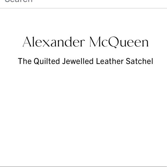 💥SOLD💥 ALEXANDER MCQUEEN QUILTED JEWELED SATCHEL - Picture 12 of 12